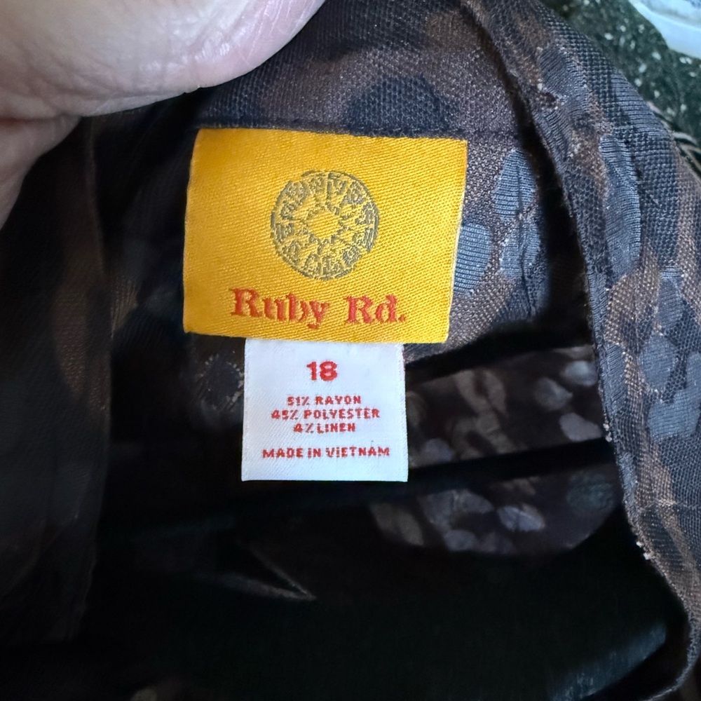Ruby Rd. Brown & Black Leopard-Print Crop Jacket - Picture 6 of 8